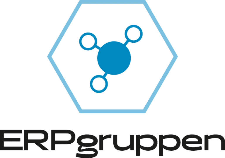 ERPgruppen logo vert sort bla╠e
